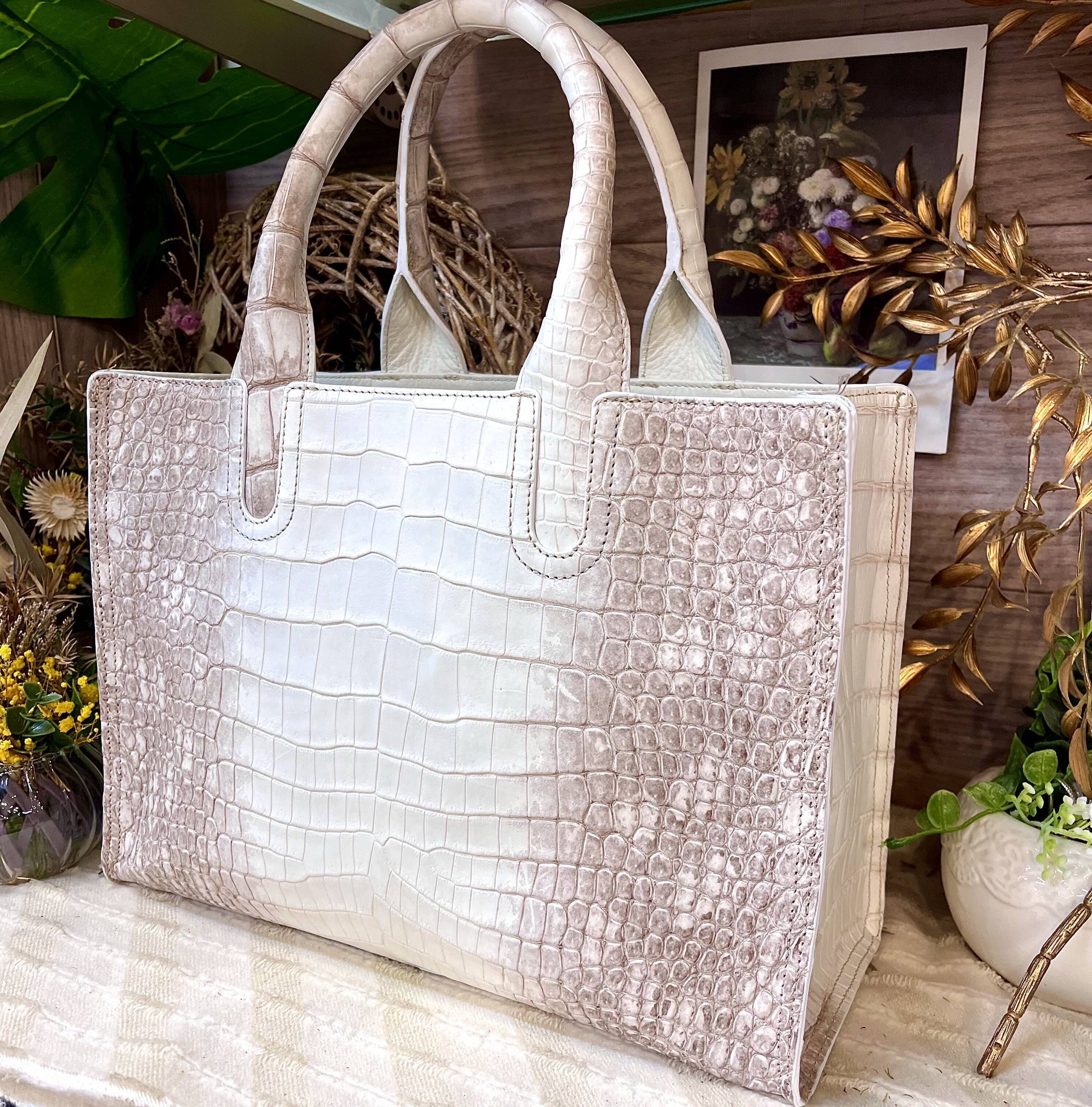 Bag Liore 本クロコダイルミニショルダーバッグ/財布オフホワイト系美 